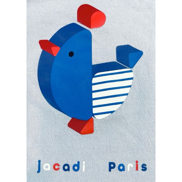 JACADI PARIS • Light Blue French Tricolor Rooster Long Sleeve Shirt - Picture 8 of 10